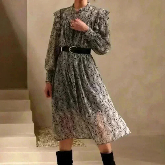 Banana Republic Flutter Midi Dress - Picture 1 of 8